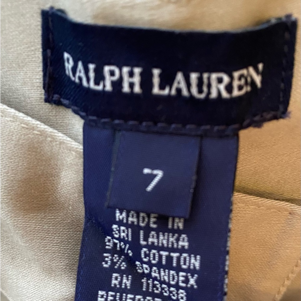 Ralph Lauren Girls Khaki Size 7 Pants Zipper - 5 Pockets- NWT - Picture 11 of 11